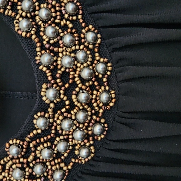 38" lenght mini dress. Microfiber solid black, spaghetti straps a line. - Picture 3 of 3